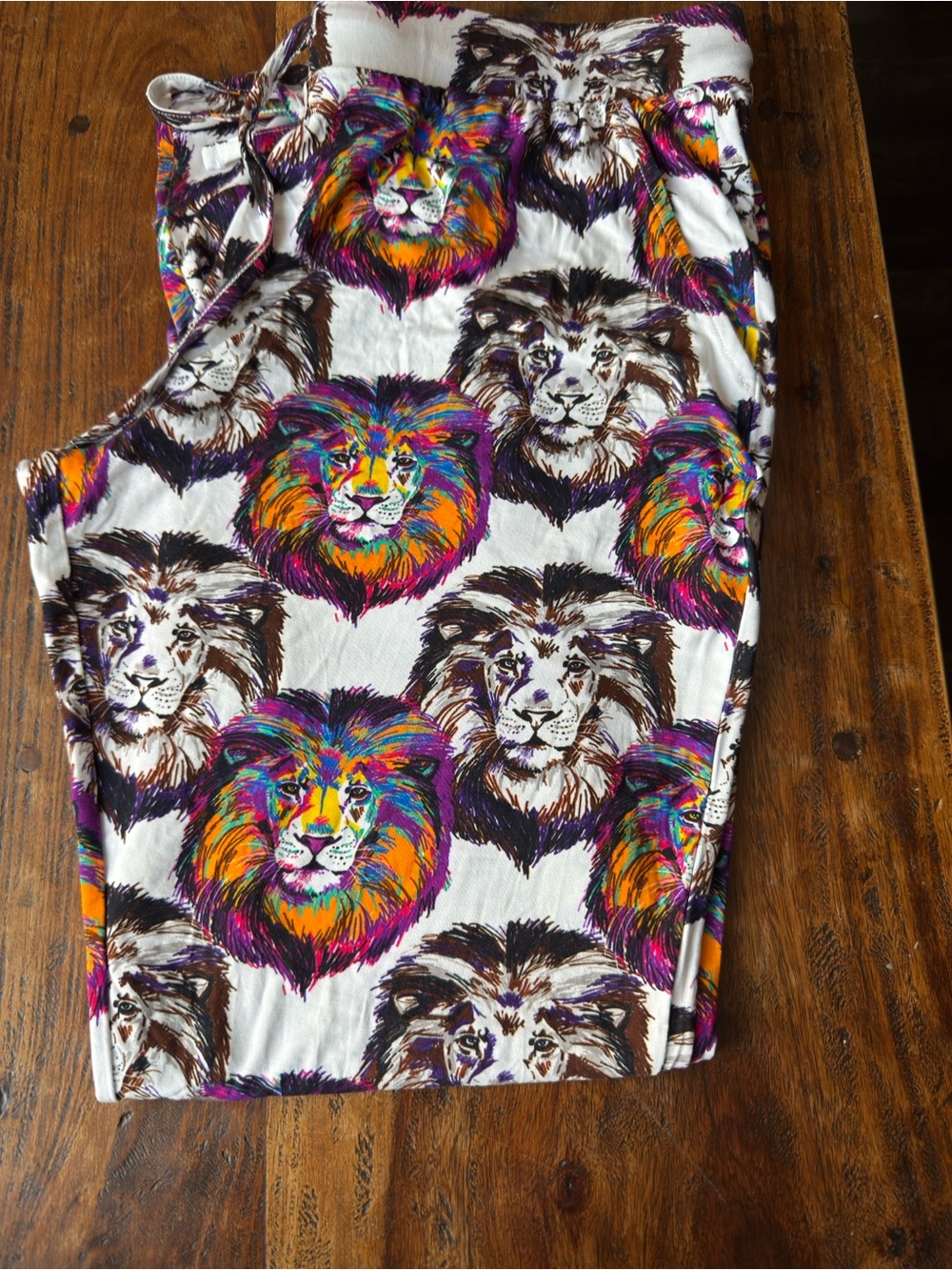 Bums & Roses adult bamboo pajama pants in the popular "I Ain't Lion" print.